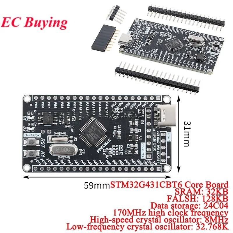 STM32G431CBT6 Mini Core ระบบ G431 STM32G431 STM32 Development Board 170MHz ARM การเรียนรู้โมดูลสาธิต
