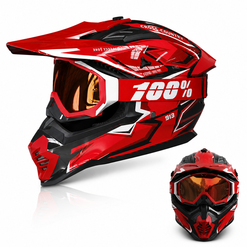 AXK หมวกกันน็อค Off-Road หมวกกันน็อคเต็ม Lindao หมวกกันน็อคความตึงเครียดภูเขาขี่จักรยานลมเลนส์ ABS ชายหญิง