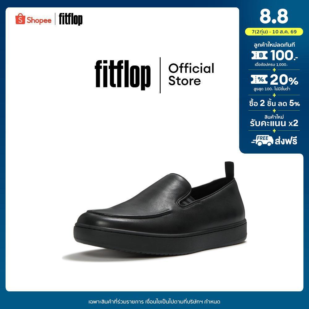 FITFLOP CRAFT-Q LEATHER MOC LOAFERS รองเท้าโลฟเฟอร์ผู้ชาย รุ่น A0D-090 สี BLACK