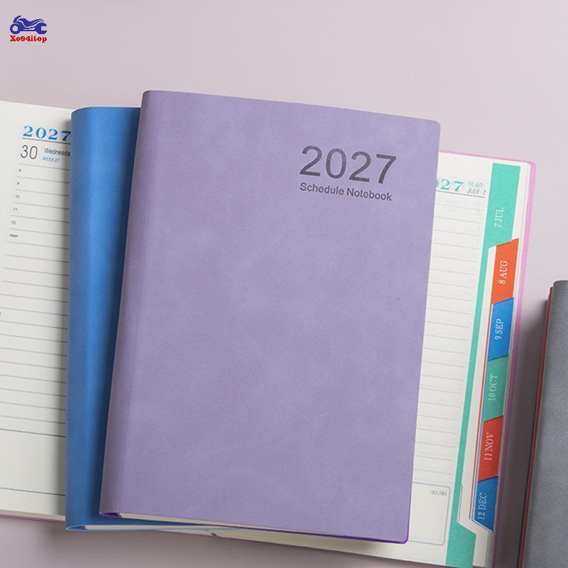 XOITOP 2027 Daily k Planner หนัง PU Bound Notebook 320 หน้าการจัดการเวลา Journal สําหรับองค์กรการทํา