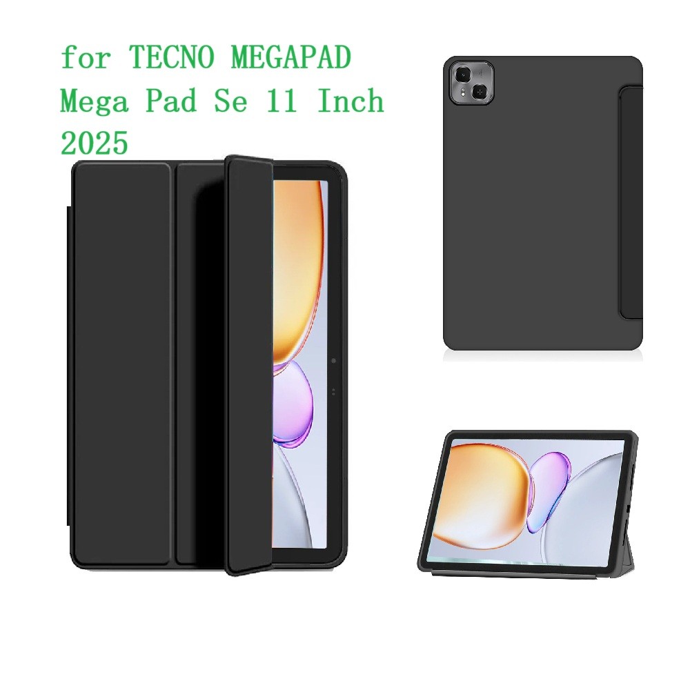 สําหรับ Tecno MegaPad SE 11 นิ้ว 2025 T1102 ฝาครอบหนัง PU ซิลิคอน Slim สมาร์ทขาตั้งแม่เหล็กกรณีพลิก