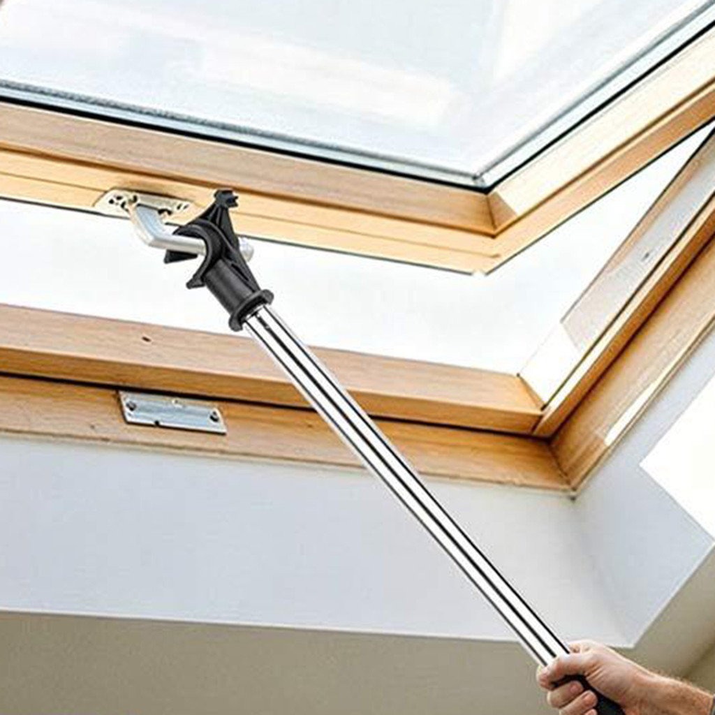 Attitic Skylight Hook Opener หัวเกลียว, Heavy Duty Household Skylight จับดึงตะขอ, Easy Reach คู่มือ 