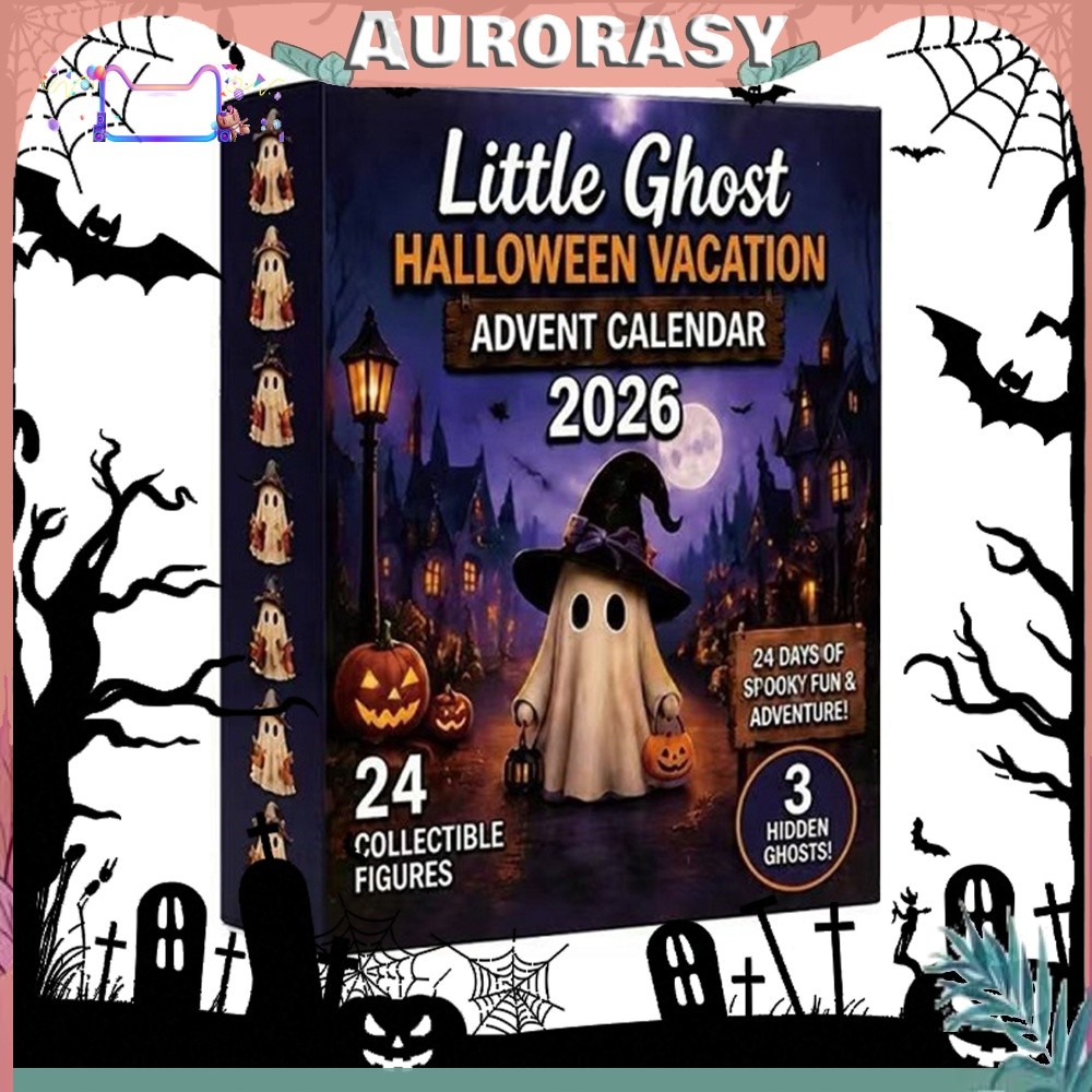 ❤Ghost Halloween Acrylic Advent Calendar 24 Countdown Spooky Decor Set