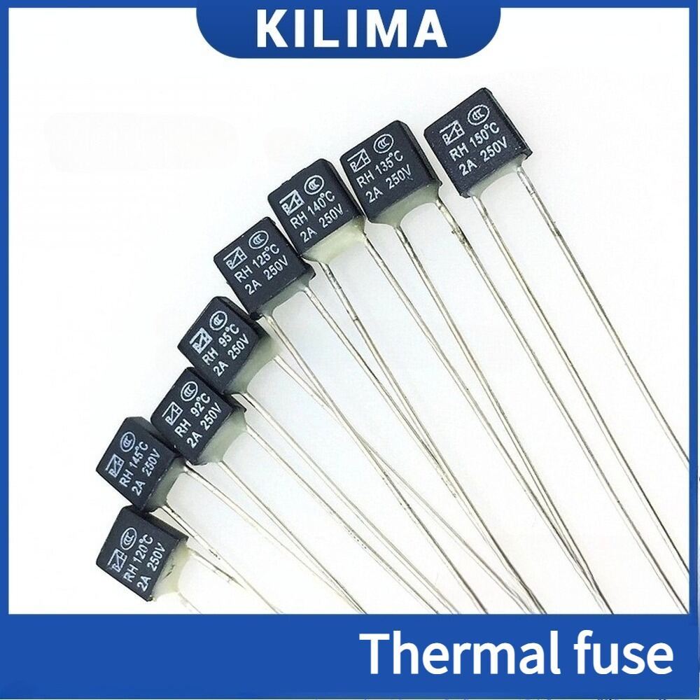 10 ชิ้นพัดลมมอเตอร์ฟิวส์ความร้อน 2A 250V RH สีดําสแควร์สวิทช์อุณหภูมิ RH 115 120 125 130 135 140 145