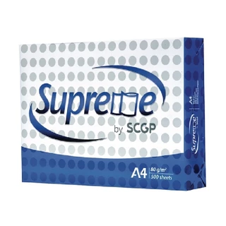กระดาษถ่ายเอกสาร A4 Supreme 80gsm 5รีม/แพ็ค