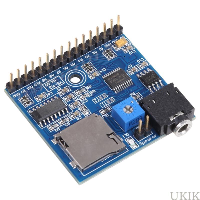UKIK DC 5V MP3 Voice Player Module SD TF Voice Broadcast Trigger Player + 2 พอร์ต