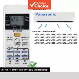 เข้ากันได้กับรีโมทคอนโทรลเครื่องปรับอากาศ Panasonic PN-3B-57 รีโมทคอนโทรลมีลักษณะเดียวกัน