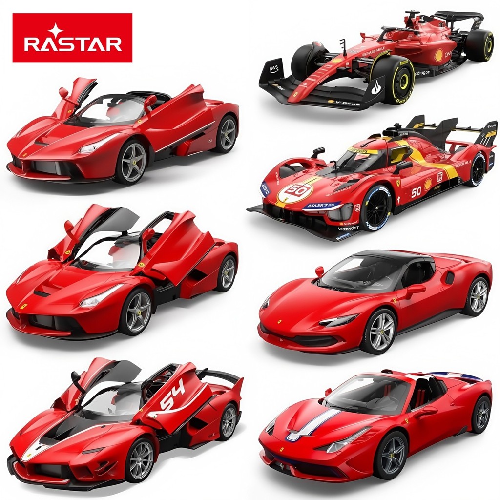⭐⭐R RASTAR Starlight Ferrari Convertible Sports Car รีโมทคอนโทรลรถเด็กของเล่นรถไฟฟ้ารุ่น 1: 24⭐⭐