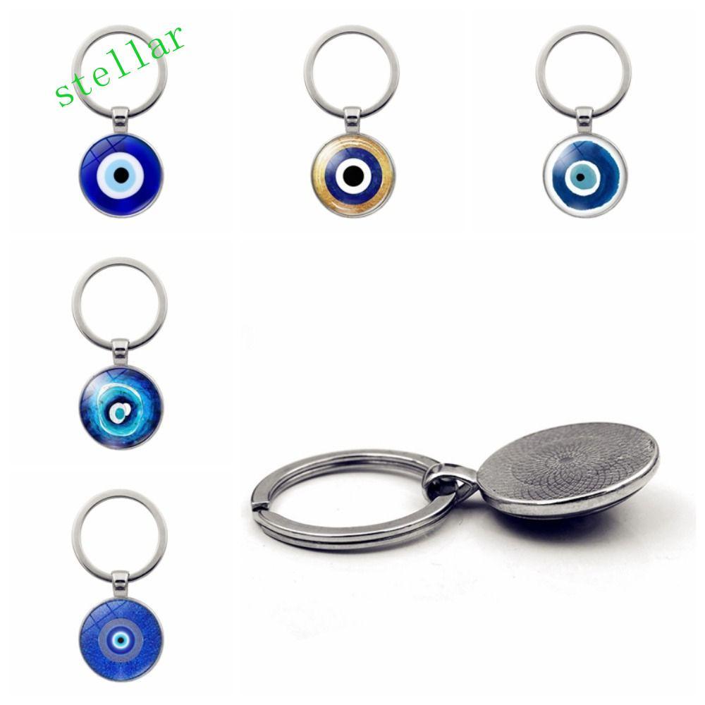STELLARTECH Blue Evil Eye จี้, Blue Evil Eye พวงกุญแจ Lucky Evil Eye, กระเป๋า Charm คู่แฟชั่นอินเทรน