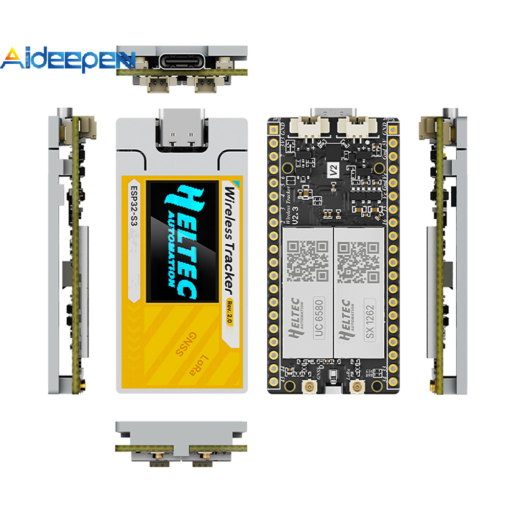 AIDEEPEN Wireless Tracker V2 ตัวระบุตําแหน่งไร้สายตามชิปหลัก ESP32-S3FN8 เข้ากันได้กับ esp32 WiFi Lo