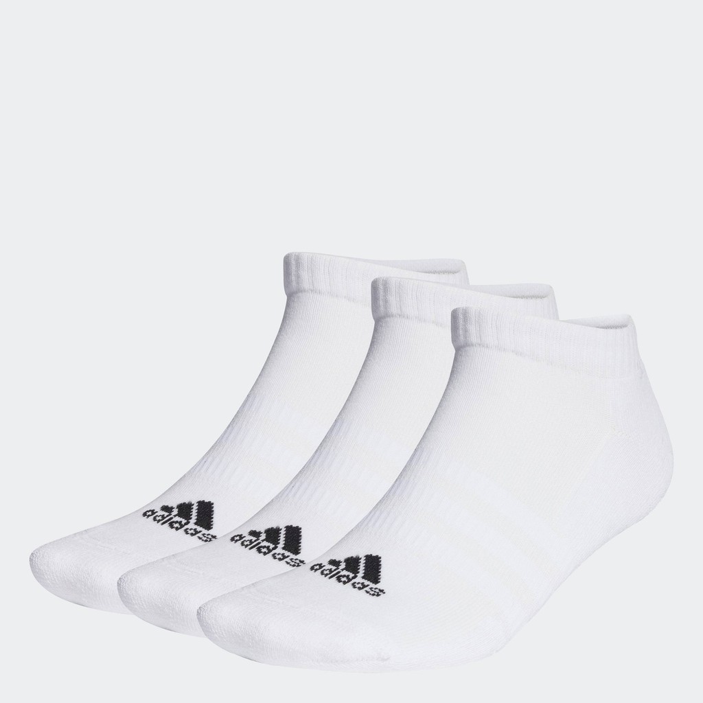 Adidas Lifestyle & Basketball & Mesh Set 3 White Unisex Cushion Low-cut Socks HT3434