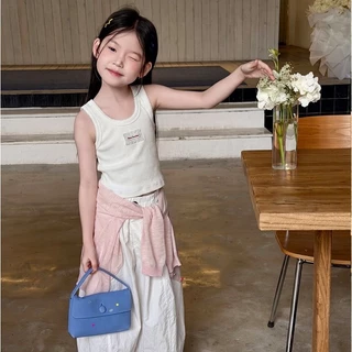 PRETTY BABY เสื้อเด็ก เสื้อกล้าม เสื้อแขนกุด เนื้อผ้าร่อง (2367)
