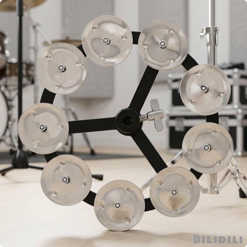[Dilidili] Cymbals HiHat Bell Compact Cymbals HiHat Tambourine อุปกรณ์เสริมกลองน้ําหนักเบาสําหรับกลอ