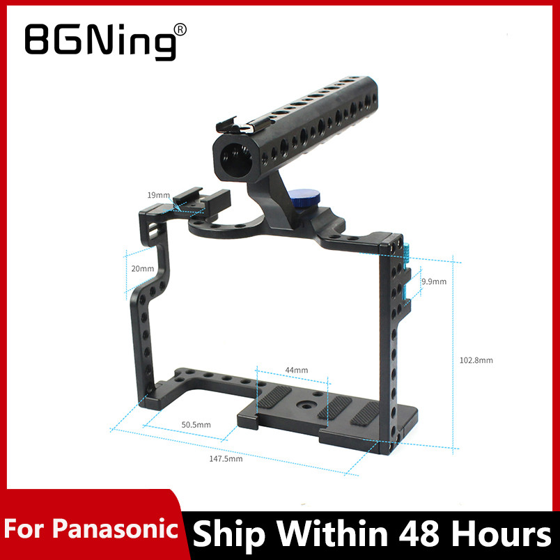 กล้อง Rig GH3 GH4 GH5 ป้องกันกรณีจับด้านบนสําหรับ Panasonic Lumix DSLR วิดีโอขาตั้งกล้องชุดขยาย