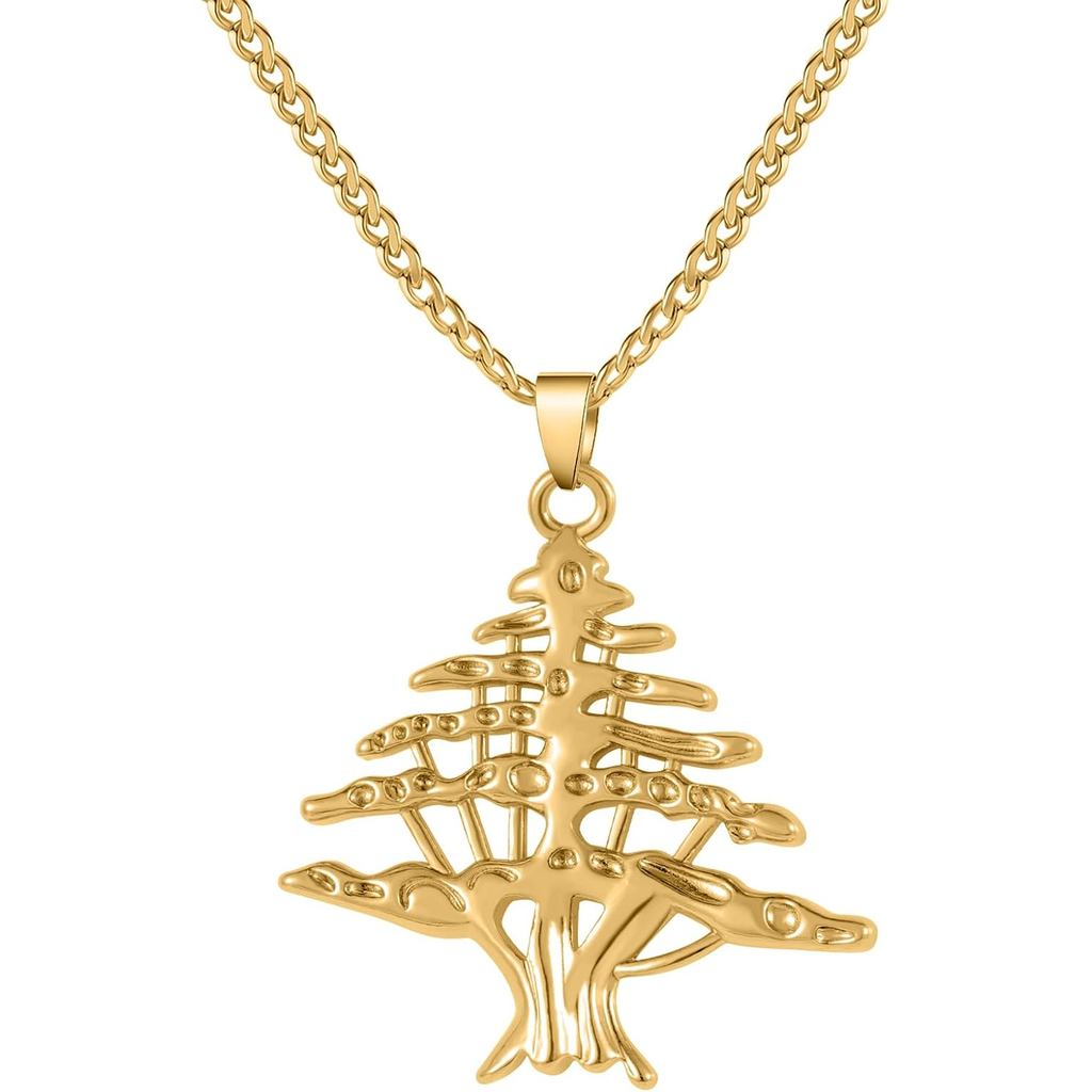 Lebainese Cedar Tree จี้สร้อยคอ Lebanon National Emblem Charm สร้อยคอ Lebanon Coat Of Arms สร้อยคอขอ