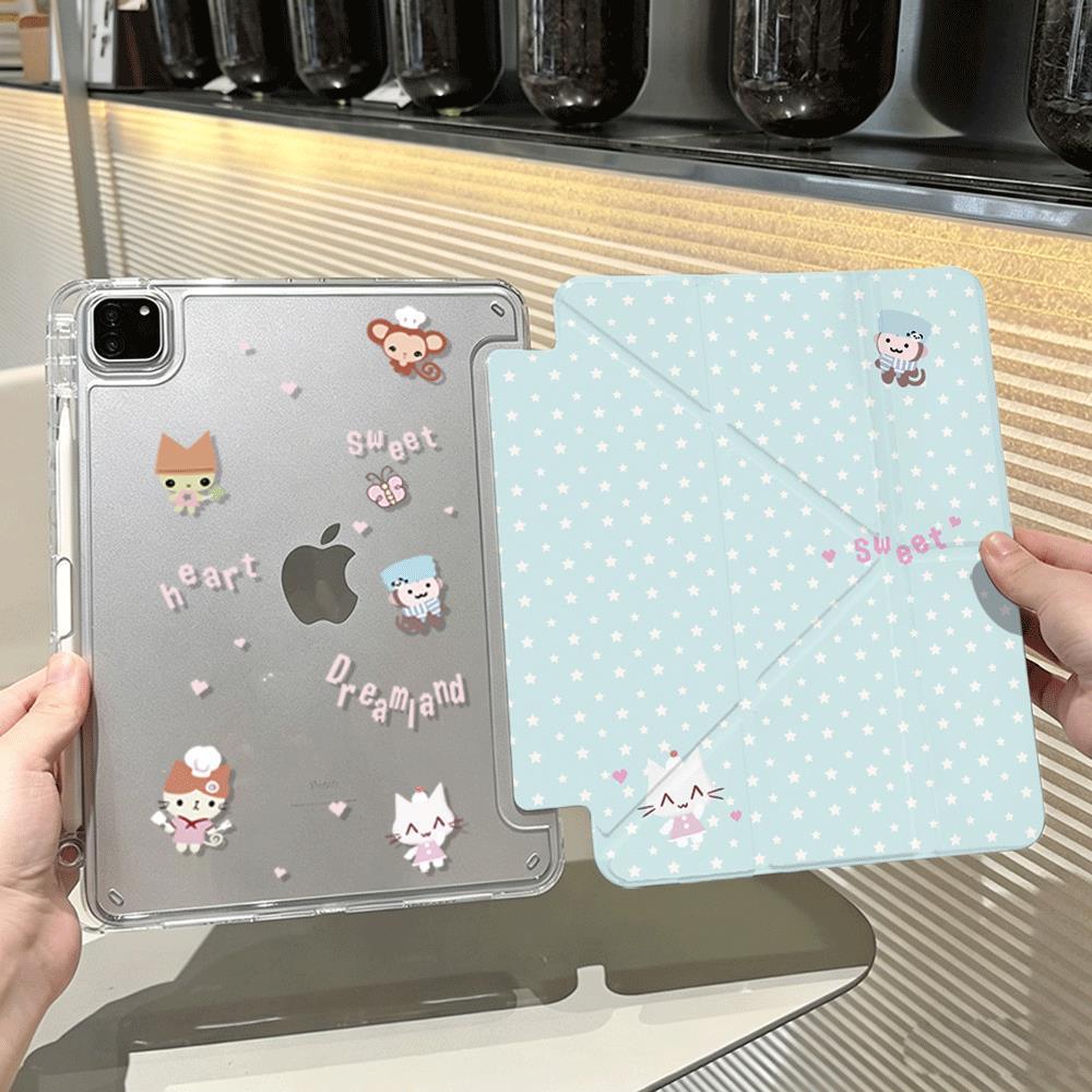 [โชคดี] Ancient Early Pixel Star ipad air6/7/8 เคสแท็บเล็ต 11th Generation MINI7 เคสป้องกัน pro37cm 
