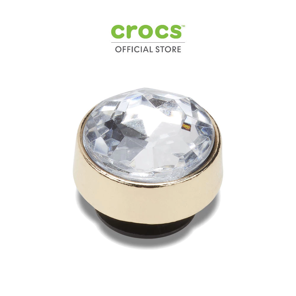 CROCS ตัวติดรองเท้า JIBBITZ GOLD CLEAR GEM