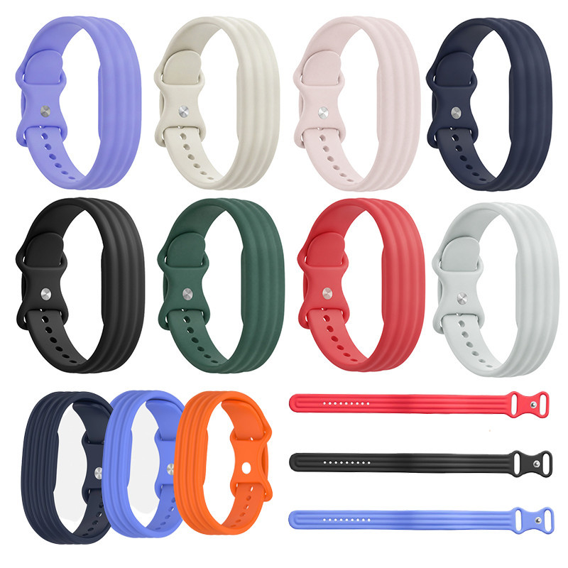 สายรัดข้อมือซิลิโคน ใช้ร่วมกับ Fitbit Air ได้ | กันน้ำ ระบายเหงื่อ ปรับได้ | ดีไซน์ทันสมัย หลายสี | เหมาะสำหรับออกกำลังกาย วิ่ง เดินป่า | เฉพาะสายรัด ไม่รวมตัวติดตาม