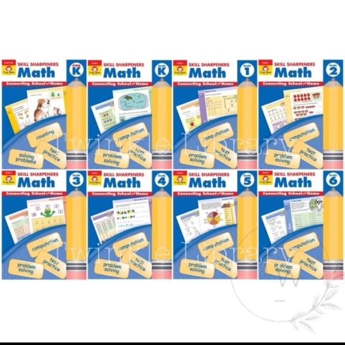 เครื่องเหลาทักษะ Evan Moor Math Grade K 1/2/3/4/5/6 - K - 6