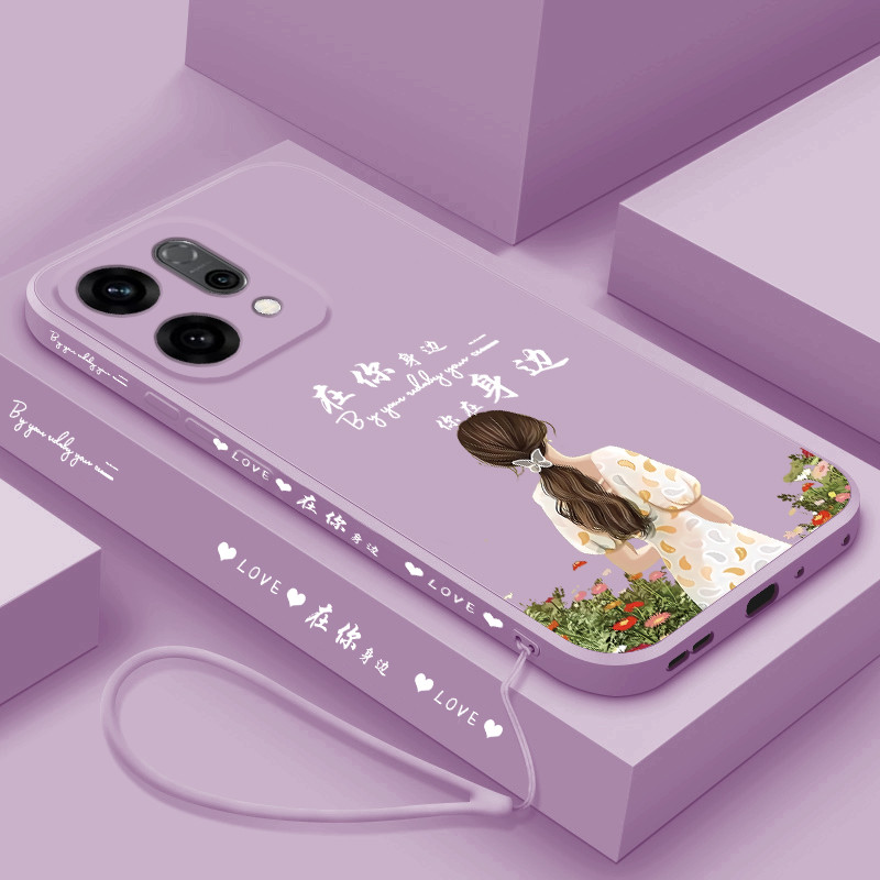 เหมาะสําหรับ opporeno14 เคสโทรศัพท์สไตล์ใหม่ Reno14Pro ซิลิโคนเหลวเคสนุ่มหญิง OPPO เลนส์ระดับไฮเอนด์