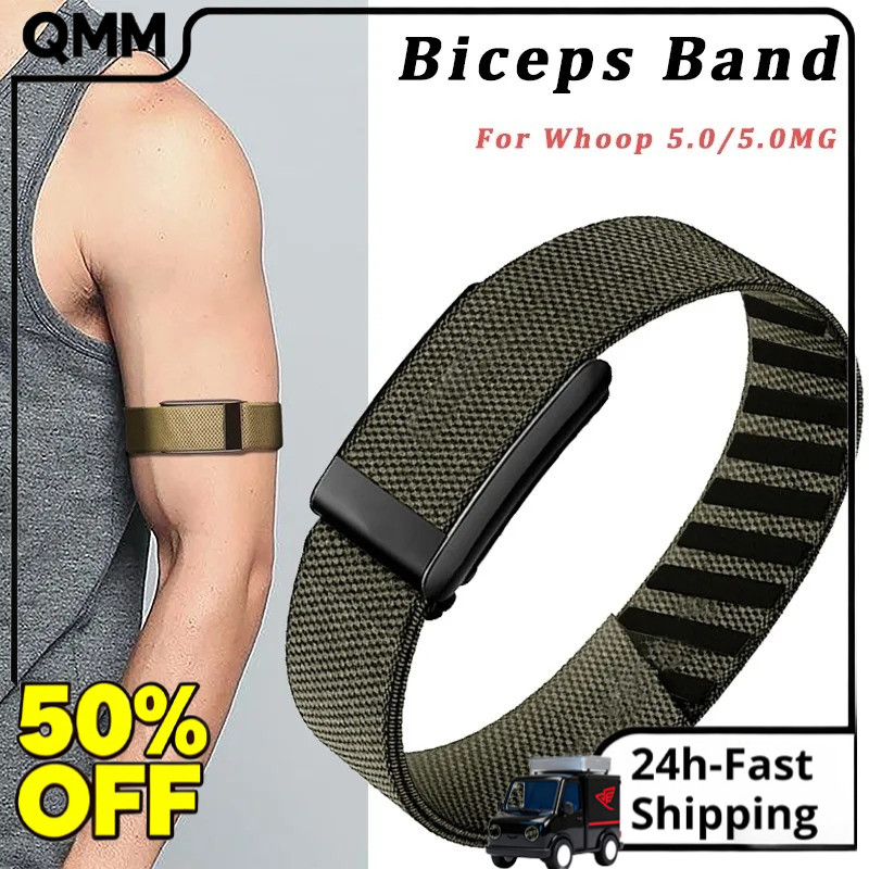 วงต้านทาน Bicep เข้ากันได้กับ Whoop 5.0 one + eak สายไนลอนระบายอากาศสําหรับสาย Bicep สําหรับ Whoop 5