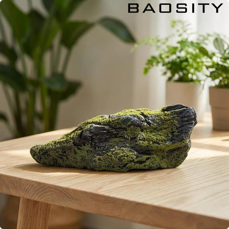 [Baosity] หินภูมิทัศน์จําลอง Mosy Faux Rock พร้อมหินประดิษฐ์ Lichen พร้อม Lichen น้ําหนักเบาเหมือนจร