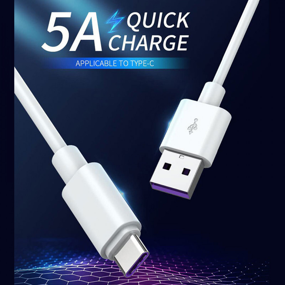 5A Type C สายชาร์จเร็ว 1M 5 A mp USB Charger Cable สําหรับ Honor 50 / 50 Pro / 50 Lite