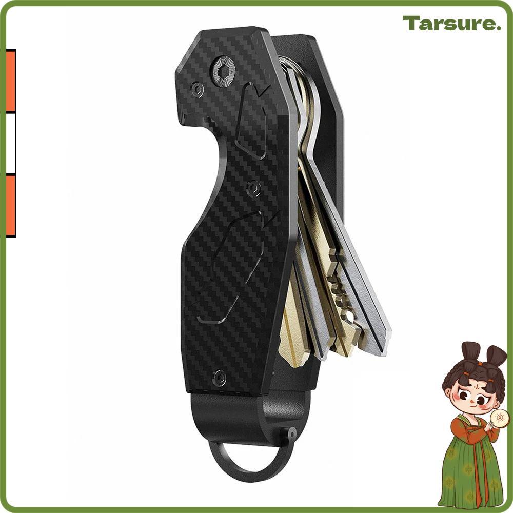 TARSURETH Key Organizer, Metal Compact Key Holder, Aluminium Alloy Minimalist Holding 2-6 Keys Keys 