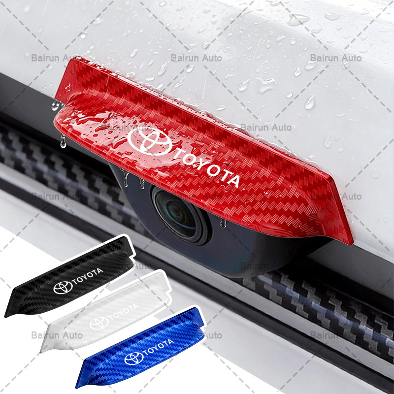 1/2pcs รถย้อนกลับกล้อง Rain Cover รถกล้องด้านหลังสําหรับ Toyota Corolla Yaris Aygo Prius rav RAV4 Camry Auris Vios