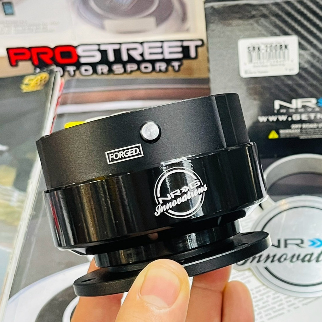 คอถอด NRG Quick Release Gen 2.0 รุ่นไม่กริ๊ง วัสดุ Forged รวมน็อต สายแตร และ แหวนรองแตร ครบชุด สติ๊ก
