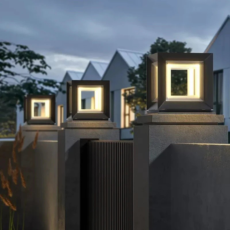 I4NM คุณภาพสูง IP65 กันน้ํา LED Garden Light สแตนเลสโพสต์ AC Power Park ภูมิทัศน์สนามหญ้าภายนอกคอลัม