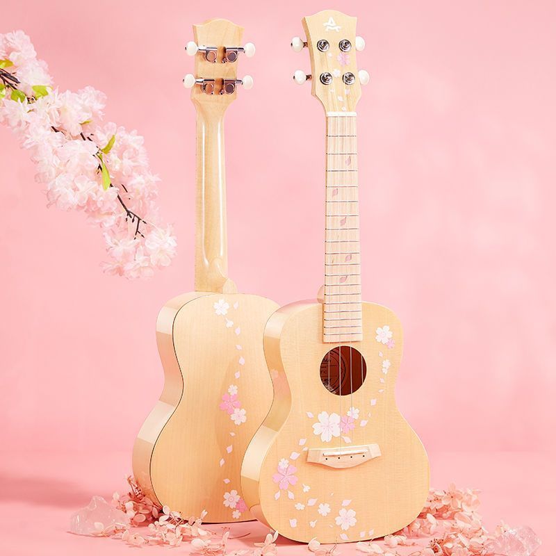 AJA AJA Sakura Ukulele เริ่มต้น 77 ซม.เด็ก Introductory Veneer ผู้ใหญ่หญิงกีตาร์ขนาดเล็ก U