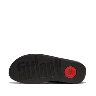 FITFLOP FINO CRYSTAL-MIX T-STRAP รองเท้าแตะแบบรัดส้นผู้หญิง รุ่น IU5-090 สี BLACK