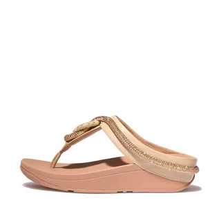 FITFLOP COMM-FINO CRYSTAL-CORD TP รองเท้าแตะแบบหูหนีบผู้หญิง รุ่น FQ3-A20 สี STONE BEIGE