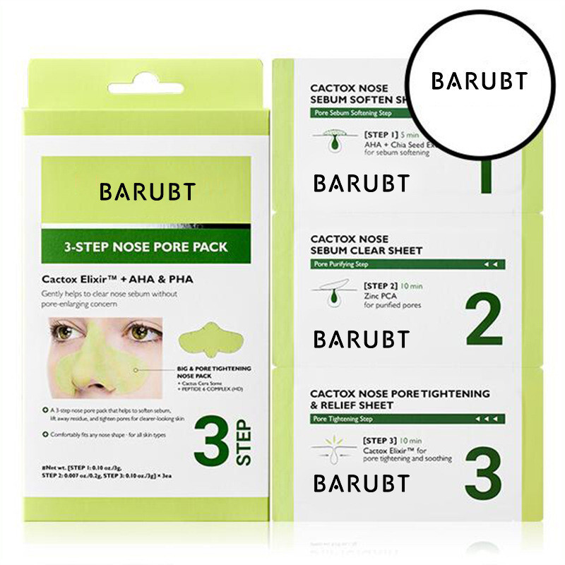 丽★3 ขั้นตอนกระบองเพชรหน้ากากจมูกแพ็ค Blackhead Remover Pore ทําความสะอาด Exfoliate Peel Off Mask สํา