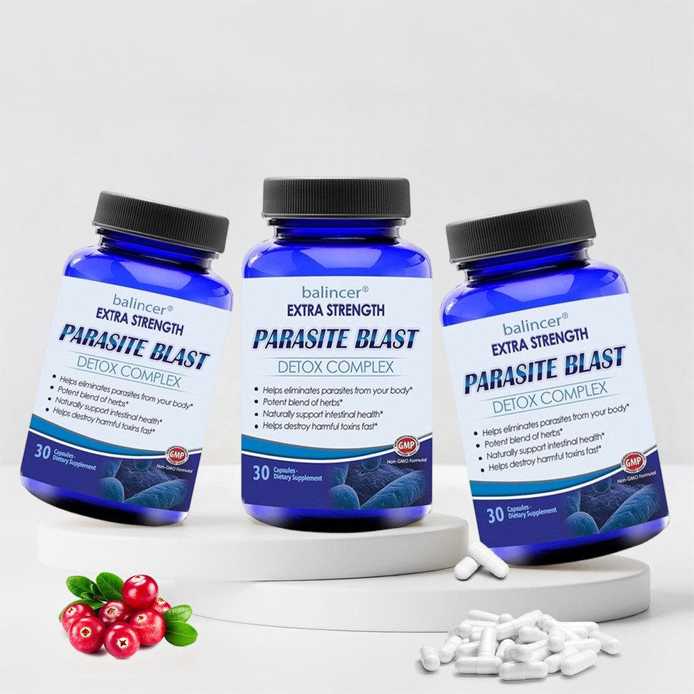 Balincer Extra Strength Parasite Blast Detox อาหารเสริมคอมเพล็กซ์ช่วยขจัดพาราไซต์ในร่างกายและรองรับ 