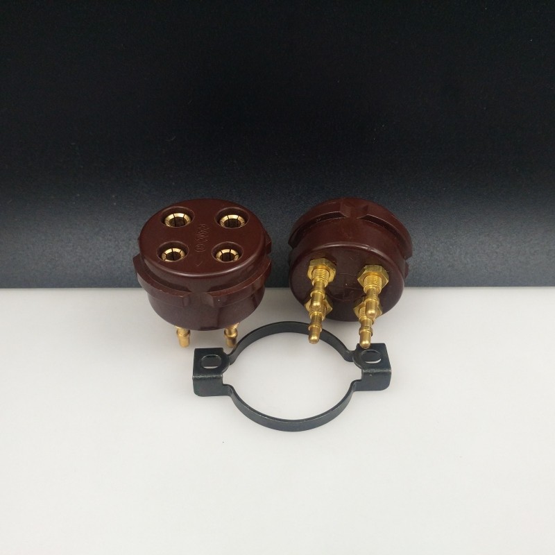 Original American CMC Bakelite 489 Four-Eight-Nine-Feet Gold-Plated 5U4G/5Z3/274B/6sn7 ที่ใส่หลอด 30