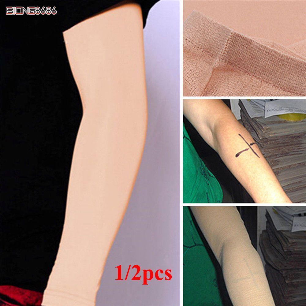 EIONG8686FT 1/2 ชิ้น Tattoo Cover Up ขี่จักรยานกีฬาแขนอุ่น Forearm คอนซีลเลอร์