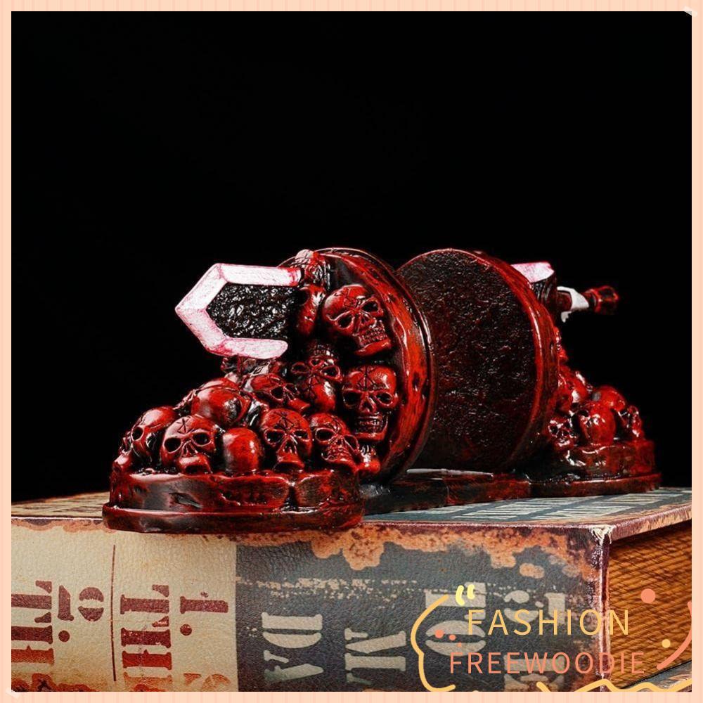 FREEWOODIE Berserk Bookends, ฐานแข็งแรง Craft Furious Dragon Slayer Bookend, Creative Non-slip Resin