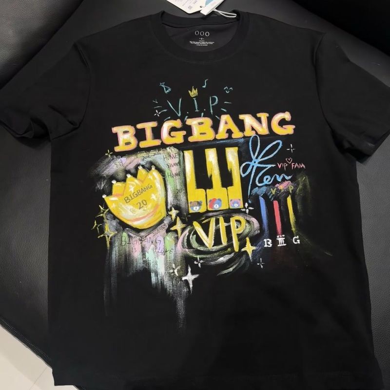 Kwon Ji-Dragon Pain เสื้อผ้าแขนสั้น Kwon Ji-Dragon ทาสีปวดเสื้อผ้าเสื้อยืด Kwon Ji-Dragon สนับสนุนเส