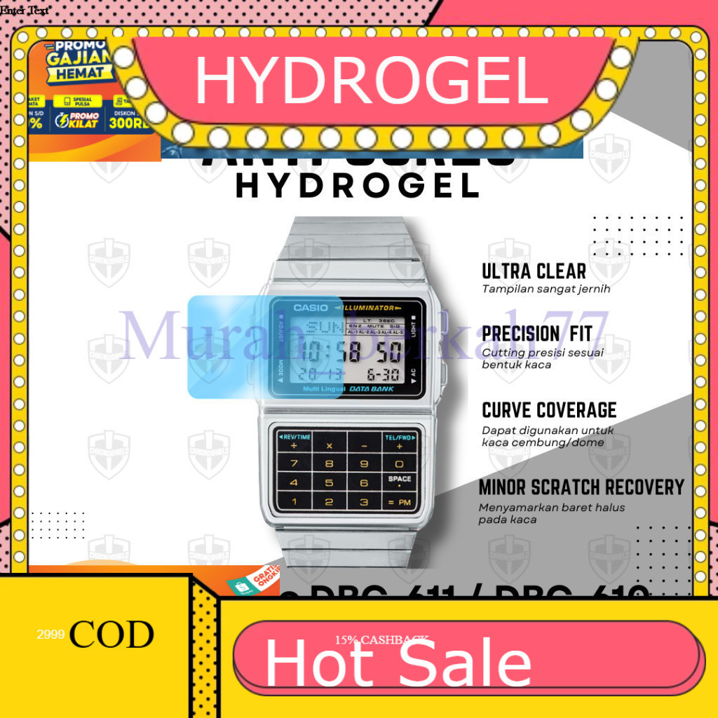 HYDROGEL ไฮโดรเจลป้องกันรอยขีดข่วนสําหรับ Casio DBC611 DBC 611 DBC610