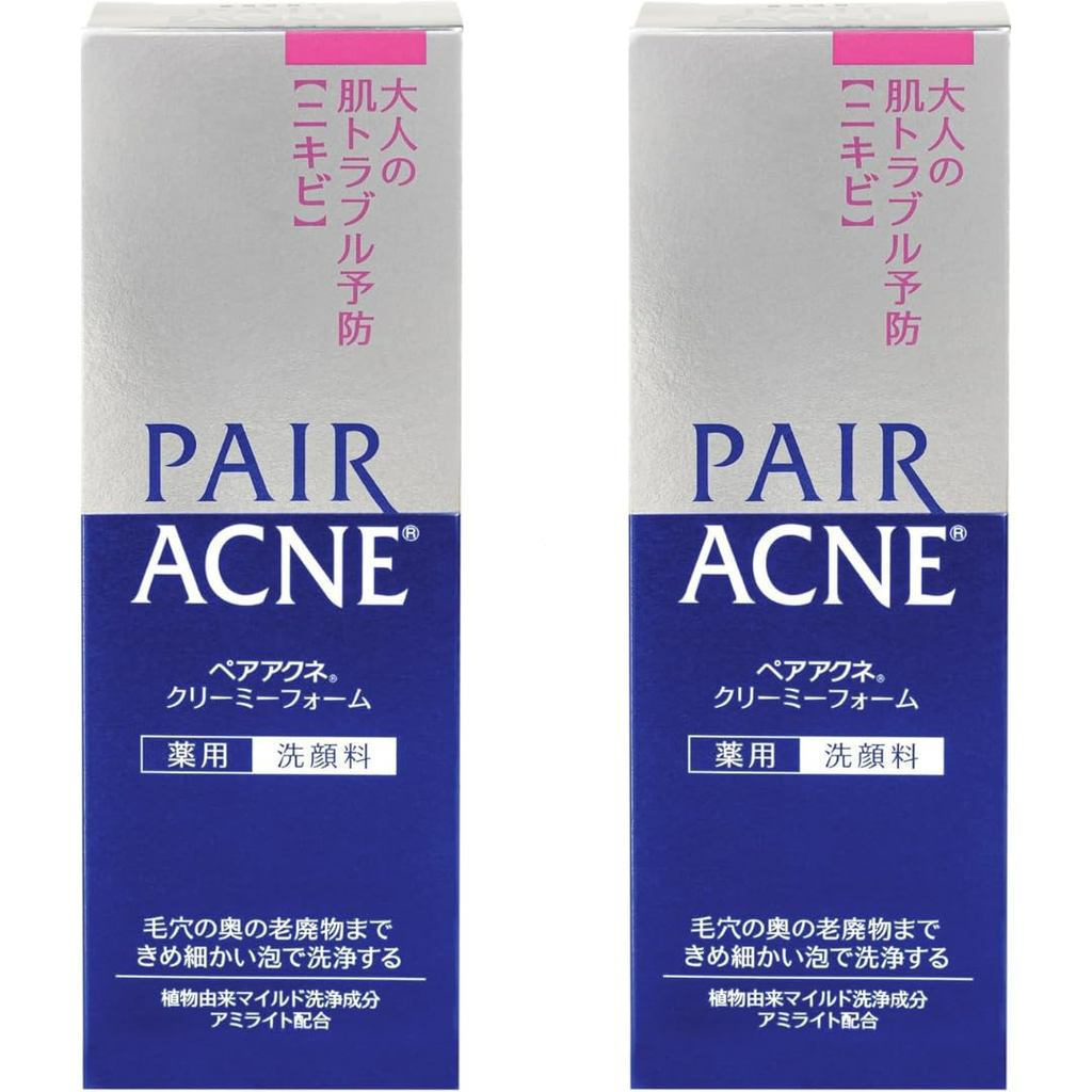 Lion Pair Ance Creamy Foam ครีมทําความสะอาดผิวป้องกันสิว โฟมล้างหน้าสําหรับผู้ใหญ่ 2.82 ออนซ์ (80g) 