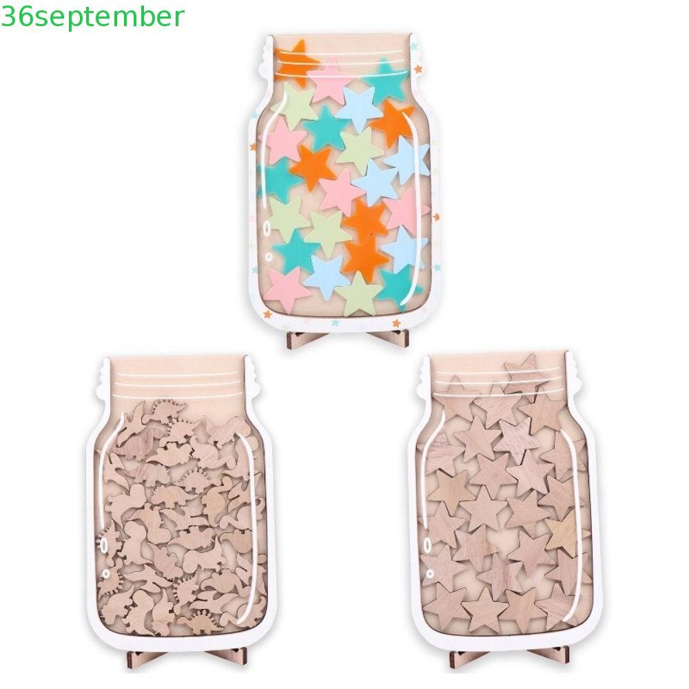 SAPEMBER Positive Beahavior Rewards Jar, ไม้การ์ตูนเด็ก Star Reward Jars, ของขวัญเชิญพร้อมขายึด Hear
