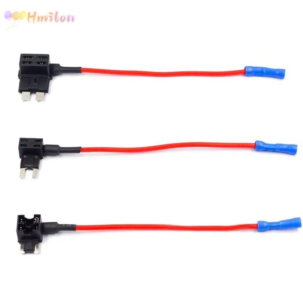 HMILON Fuse Tap Adapter, Mini 12V/24V Car Fuse Holder Tap, Standard Add-a-Fuse