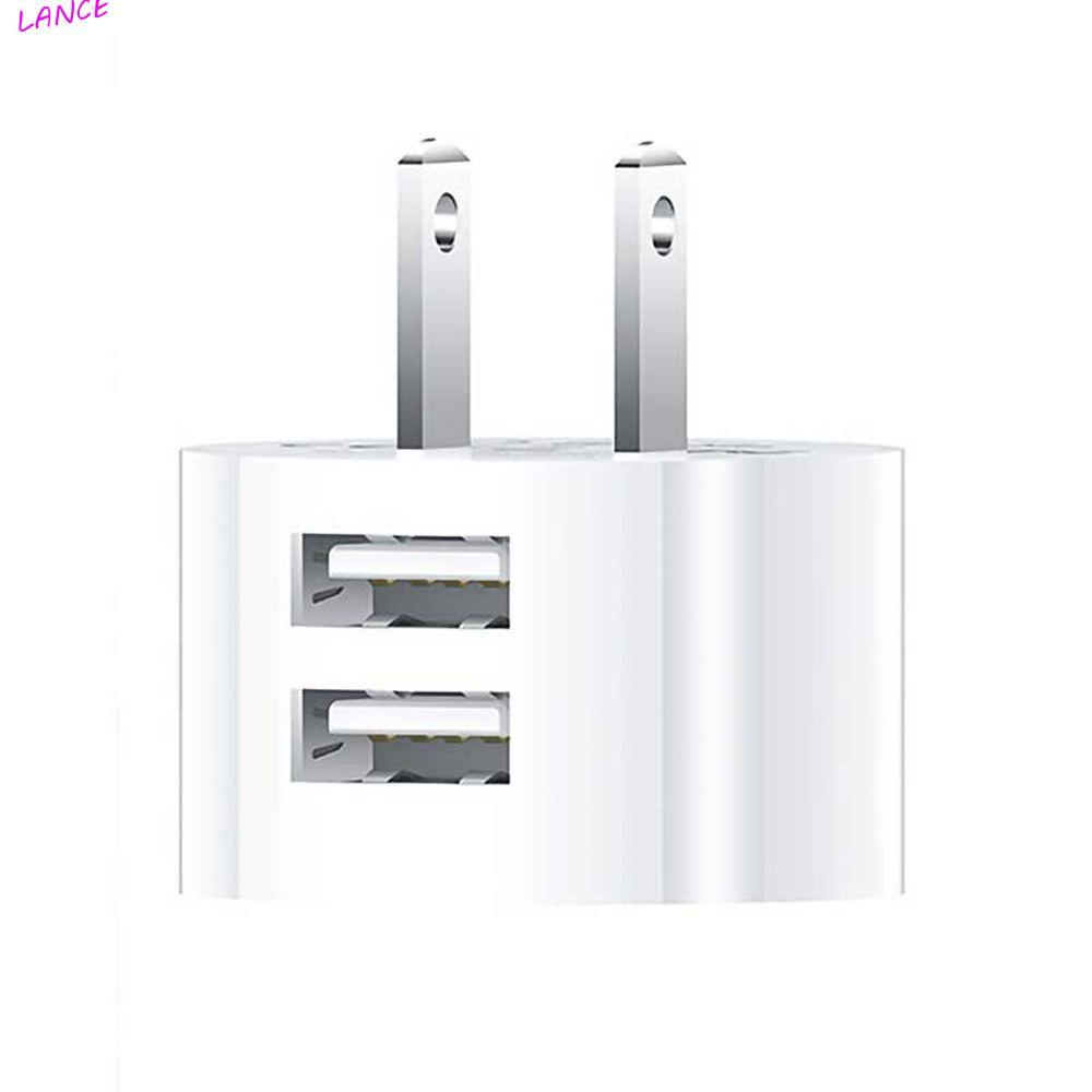 LANCE เครื่องชาร์จโทรศัพท์มือถือ UK Universal Dual USB Mini Adapter Travel Charger Charger Adapter T