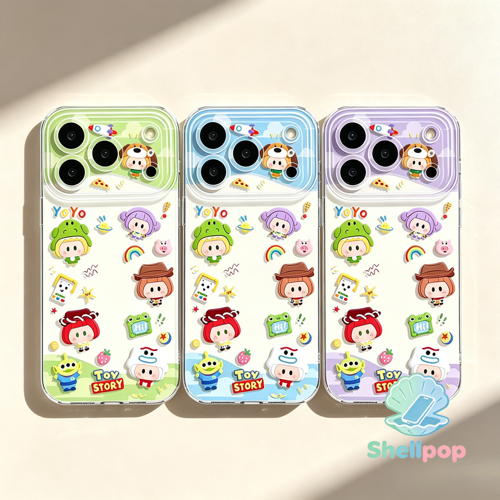 เหมาะสำหรับ Oppo Reno 16 16F 5F 14F 15F 13F 11F 11 12 13 14 10pro เคสโทรศัพท์ Toy Story หน้าต่างใหญ่ ใส กันกระแทก หลายสี
