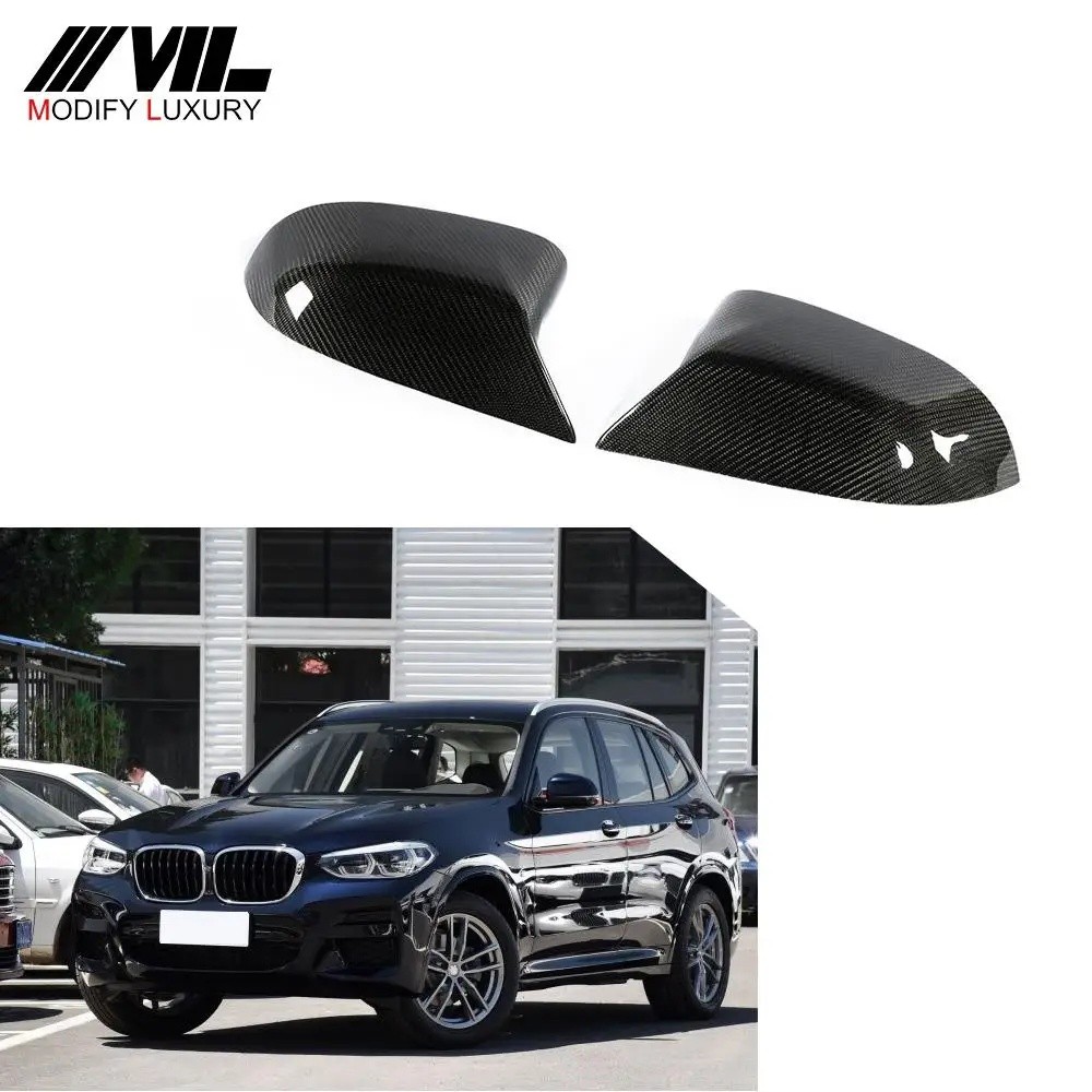 JTBL เปลี่ยนฝาครอบกระจกคาร์บอนด้านหลังด้านข้างฝาครอบ F85 F86 Gloss สําหรับ BMW X3 X4 X5 X6 G01 G02 G