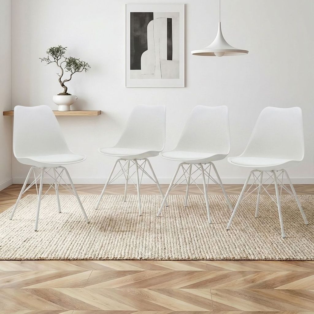SB Design Square SUPER PACK เก้าอี้ รุ่น Ashira สีขาว x4 แบรนด์ SB FURNITURE