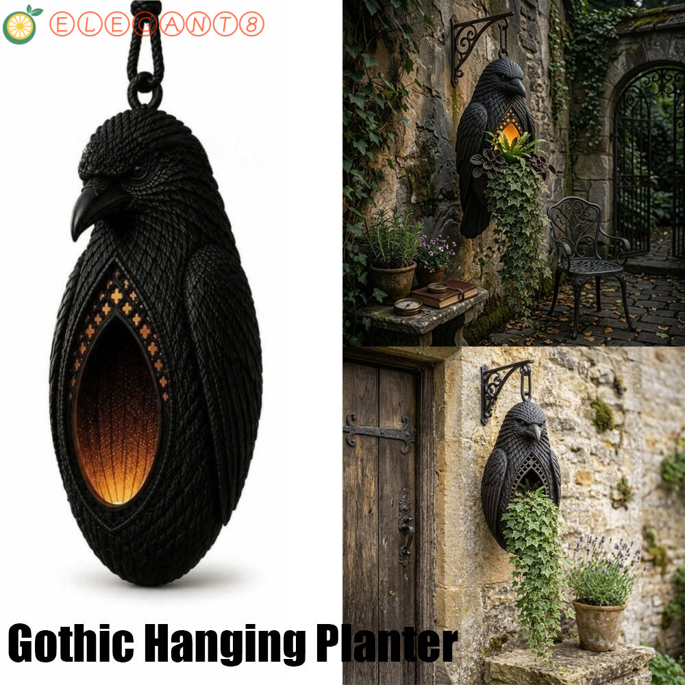 AELEGANT Crow แขวนชาวไร่,งานศิลปะเรซิ่น Crow-Themed Gothic แขวนชาวไร่, Crow Decor แขวนติดตั้งออกแบบท