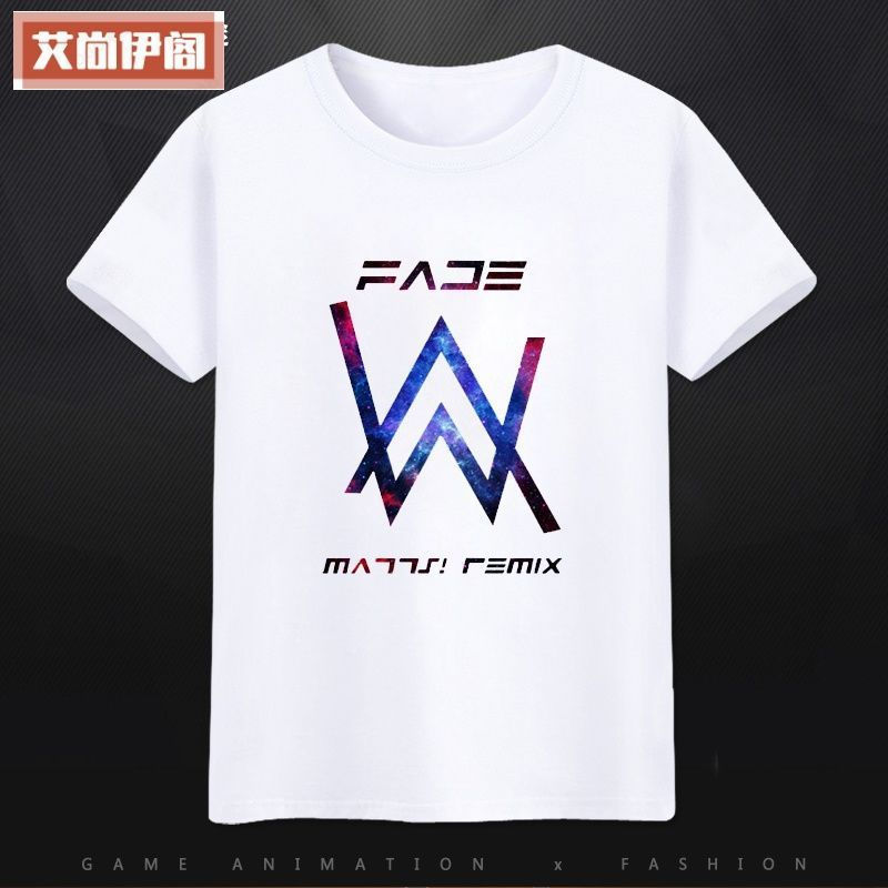 [พร้อมส่ง]✅เสื้อยืดแขนสั้น Alan Walker สไตล์ฟaded youth trendy starry sky แนวเพลงอิเล็กทรอนิกส์ Alan